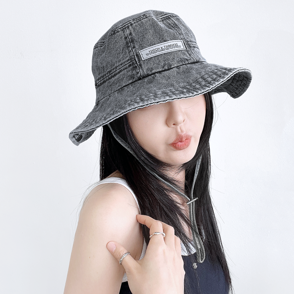 캠핑 워시드 데님 자외선차단 여름 버킷햇 벙거지 정글모자 - 상품 이미지
