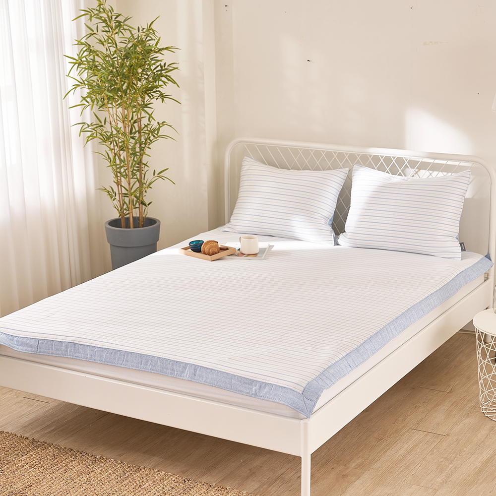 냉감패드 쿨링 듀라론 여름침대패드 고정밴드 라인 SS 패드