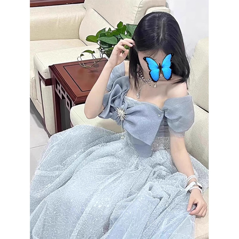 이브닝 드레스 연주회 브라이덜샤워 파티룩 도망자 공주 고품질 미술 시험 성인식 웨딩 촬영 - 상세 이미지 5
