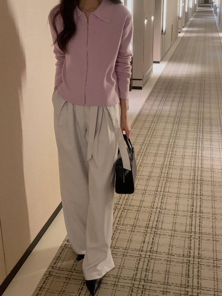 오스로 아워슬랙스 와이드팬츠 와이드슬랙스 여성바지 여자슬랙스 핀턱와이드팬츠 상세 이미지 8