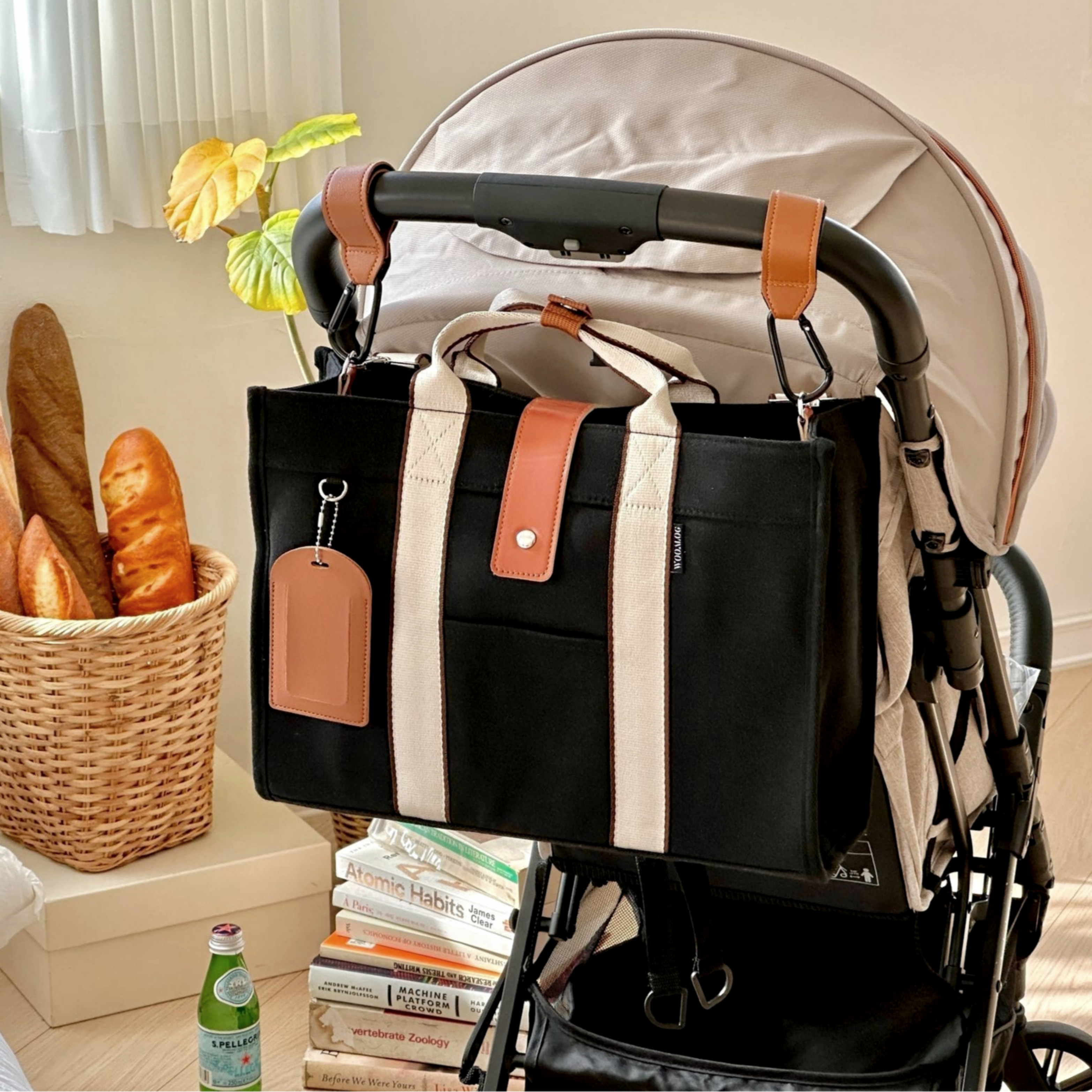 우아로그 기저귀가방 아기짐가방 유모차 출산