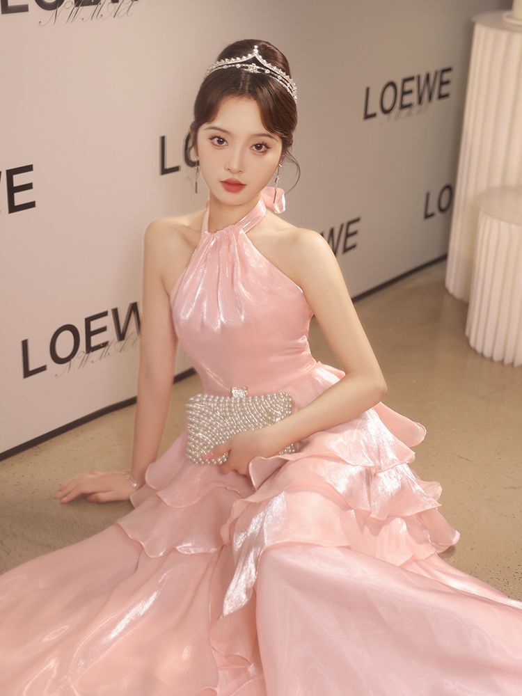 연주회 드레스 이브닝 브라이덜샤워 파티룩 여성 스커트 세 성인 행사 가벼운 럭 웨딩 촬영 - 상세 이미지 3