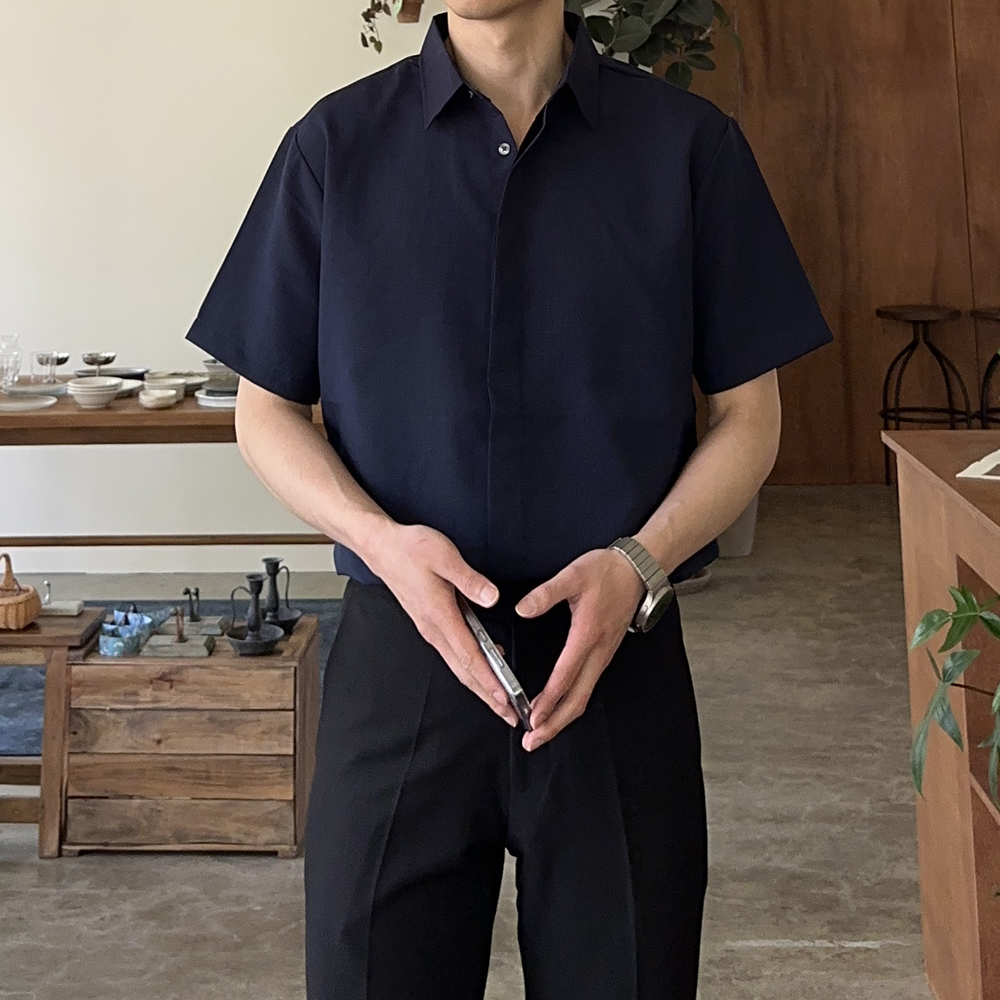 1+1 남자반팔셔츠 오버핏 여름 남방 남성 셔츠