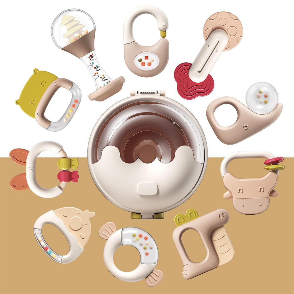 푸르베베 열탕소독가능 북유럽 감성 딸랑이 치발기 10종 세트 신생아 장난감 돌 아기 백일 선물
