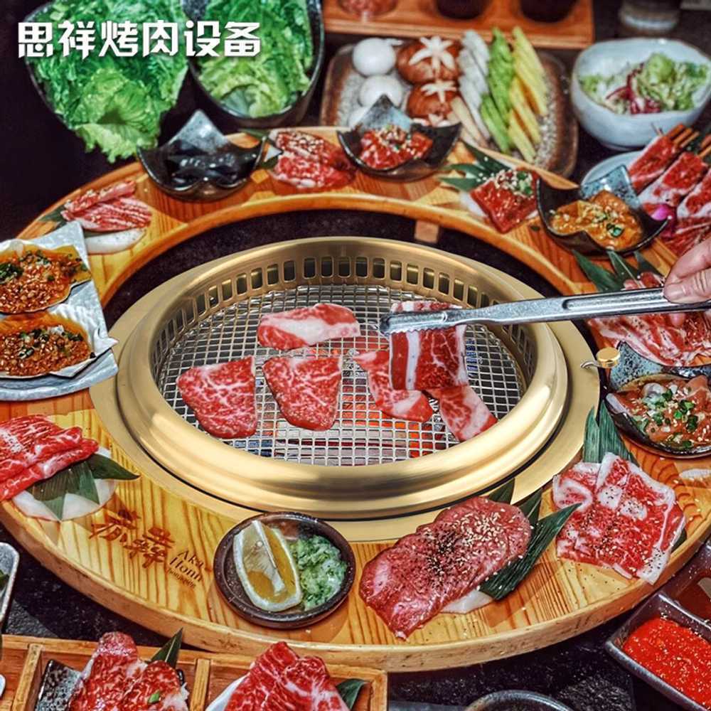 숯불 로스타 업소용 하향식 돼지갈비 하부배기 무연 실버 - 상세 이미지 3