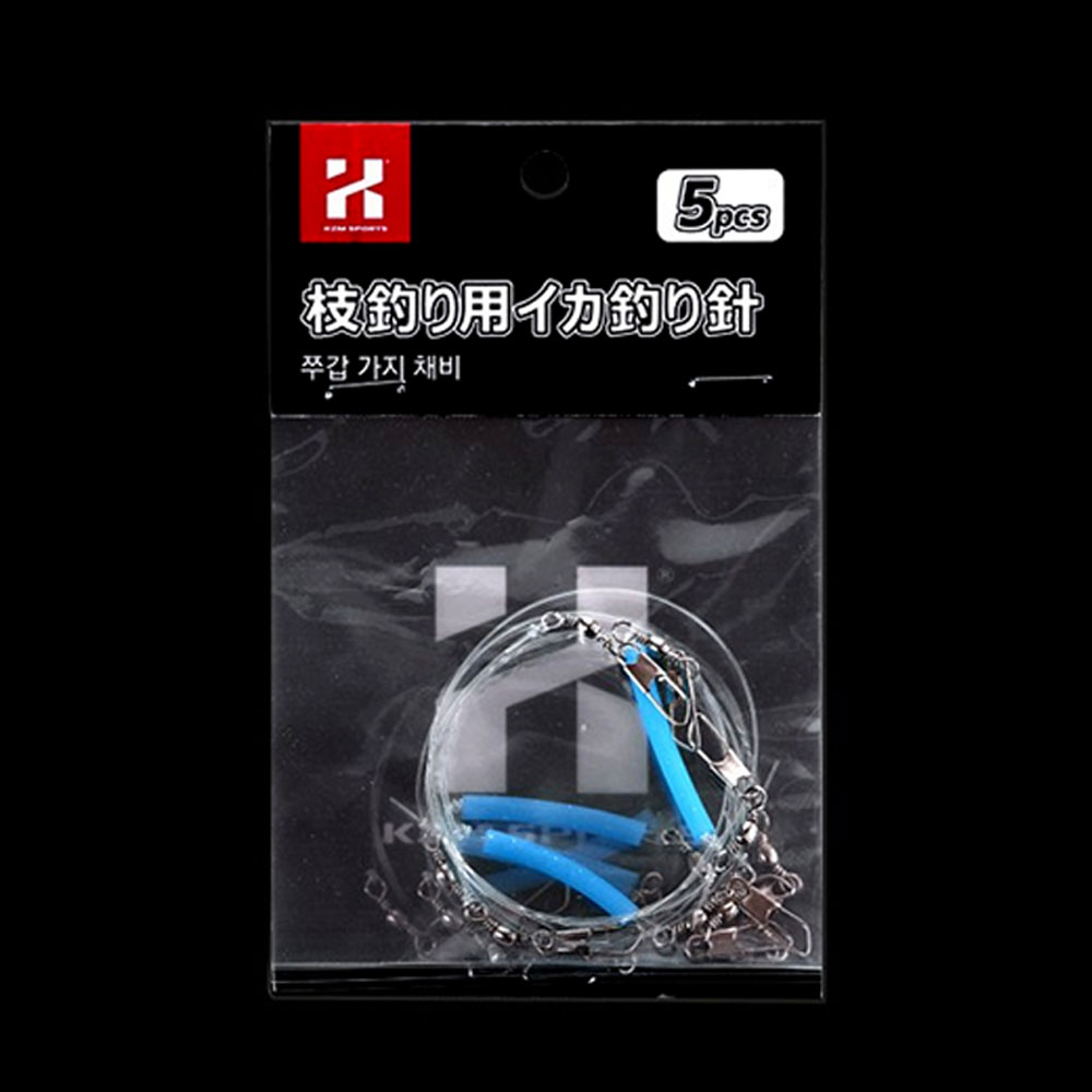 카즈미 쭈갑 가지채비 5pcs 갑오징어 쭈꾸미 낚시채비 - 상품 이미지