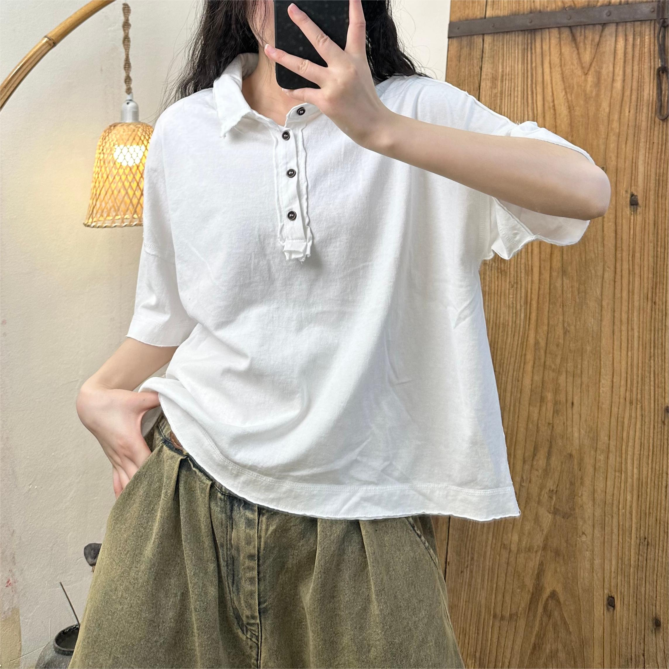 나달나달 순면반팔티 여름카라티 미시옷 9097 - 상세 이미지 2