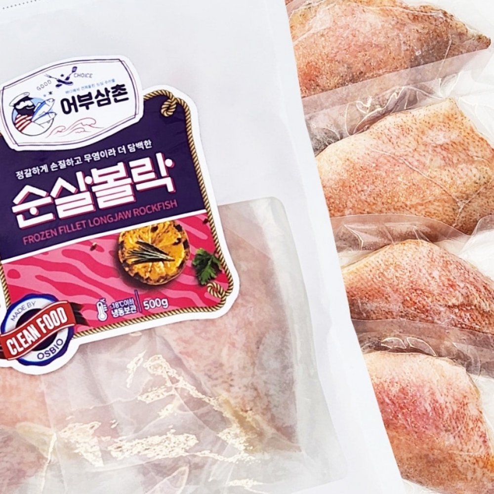 뽈락 장문볼락 볼락살 두절 열기 순살 무염 5조각 아기 - 상세 이미지 2