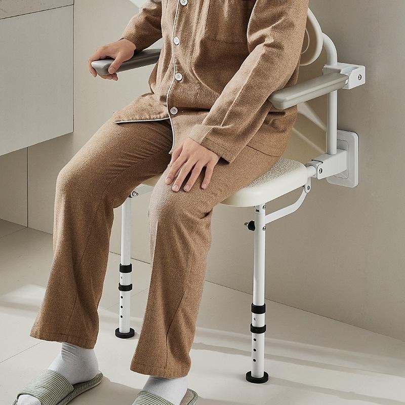 어르신 목욕의자 욕실 접이식 벽걸이 샤워 의자 - 상세 이미지 4
