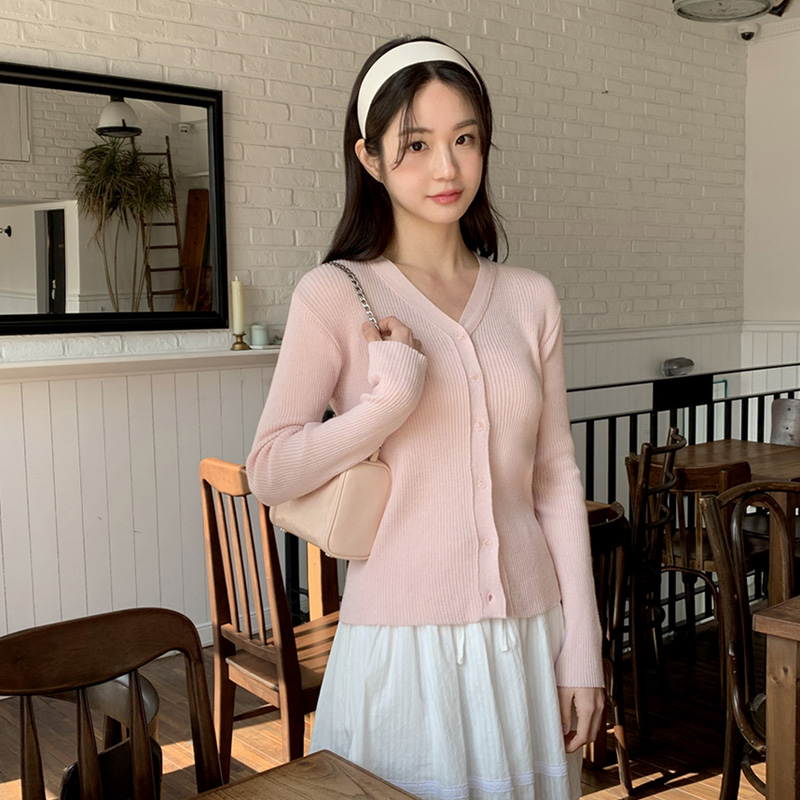 노아르 스탠다드 언발 버튼 투웨이 골지 가디건 cd3329 - 상세 이미지 2