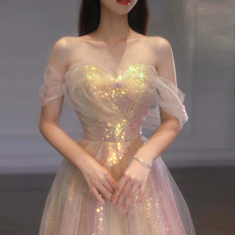 이브닝 드레스 연주회 브라이덜샤워 파티룩 인어 요정 토스트 신부의 고급 레이디 웨딩 촬영 - 상세 이미지 3