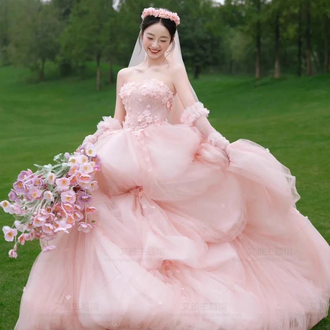 연주회 드레스 이브닝 브라이덜샤워 파티룩 사진 스튜디오 테마 여행 의상 야외 웨딩 촬영 - 상세 이미지 2