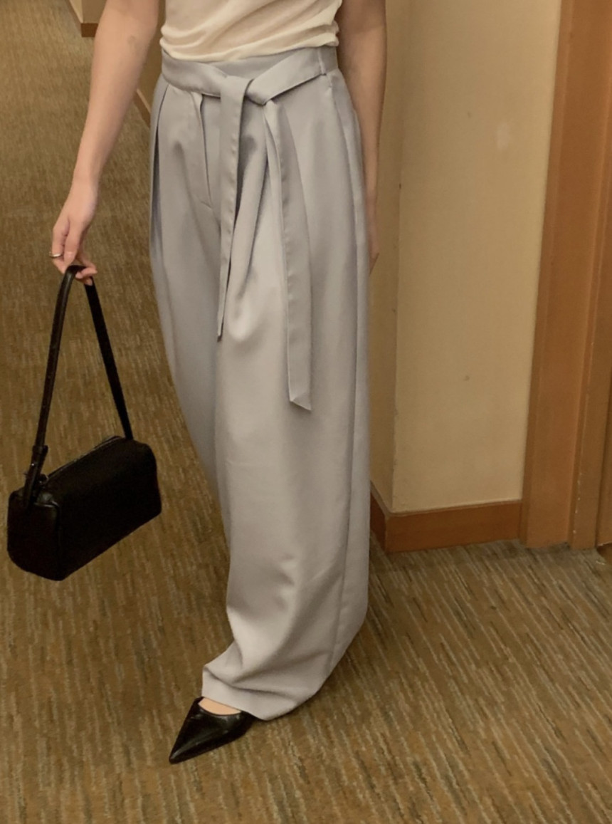 오스로 아워슬랙스 와이드팬츠 와이드슬랙스 여성바지 여자슬랙스 핀턱와이드팬츠 상세 이미지 23