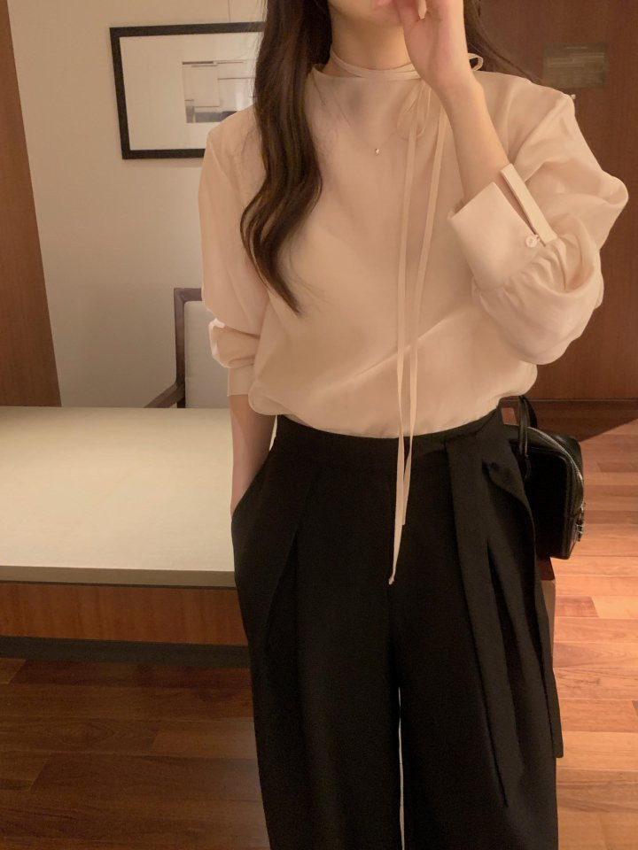 오스로 아워슬랙스 와이드팬츠 와이드슬랙스 여성바지 여자슬랙스 핀턱와이드팬츠 상세 이미지 33