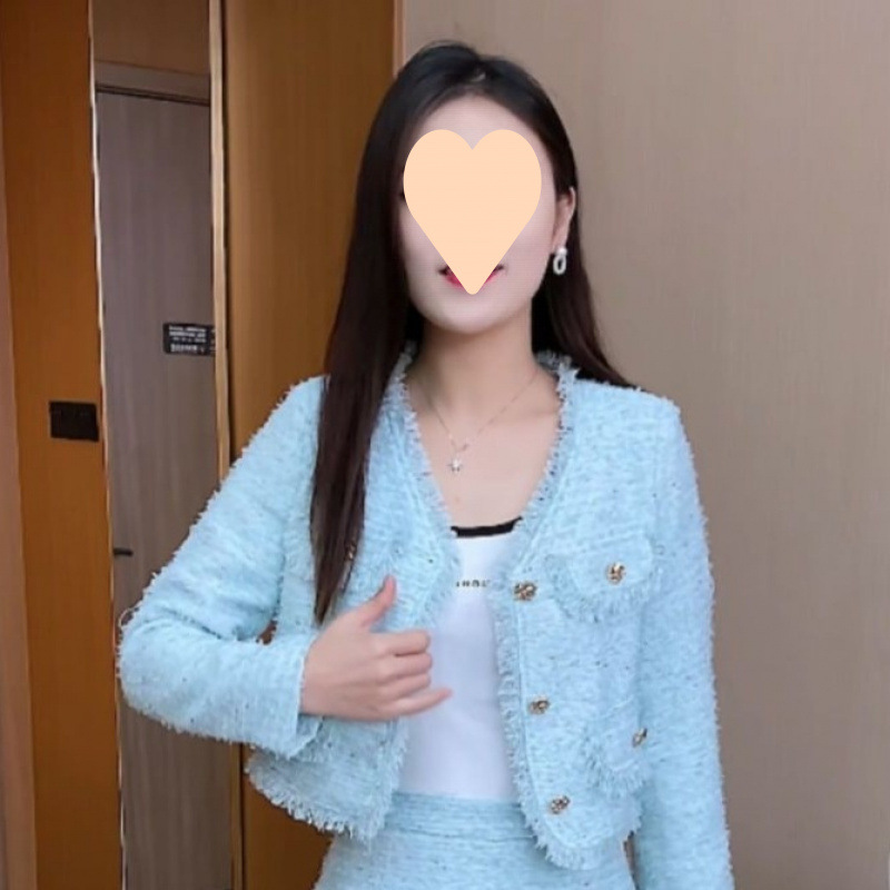 봄 가을 트위드 자켓 스커트 정장 세트 투피스 하이엔드 하객룩 이미지 6