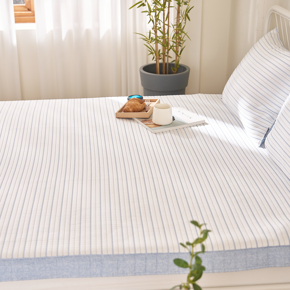 냉감패드 쿨링 듀라론 여름침대패드 고정밴드 라인 SS 패드