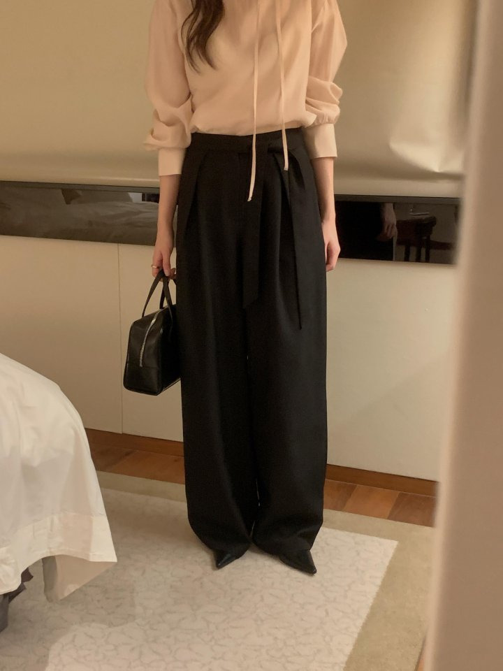 오스로 아워슬랙스 와이드팬츠 와이드슬랙스 여성바지 여자슬랙스 핀턱와이드팬츠 상세 이미지 28