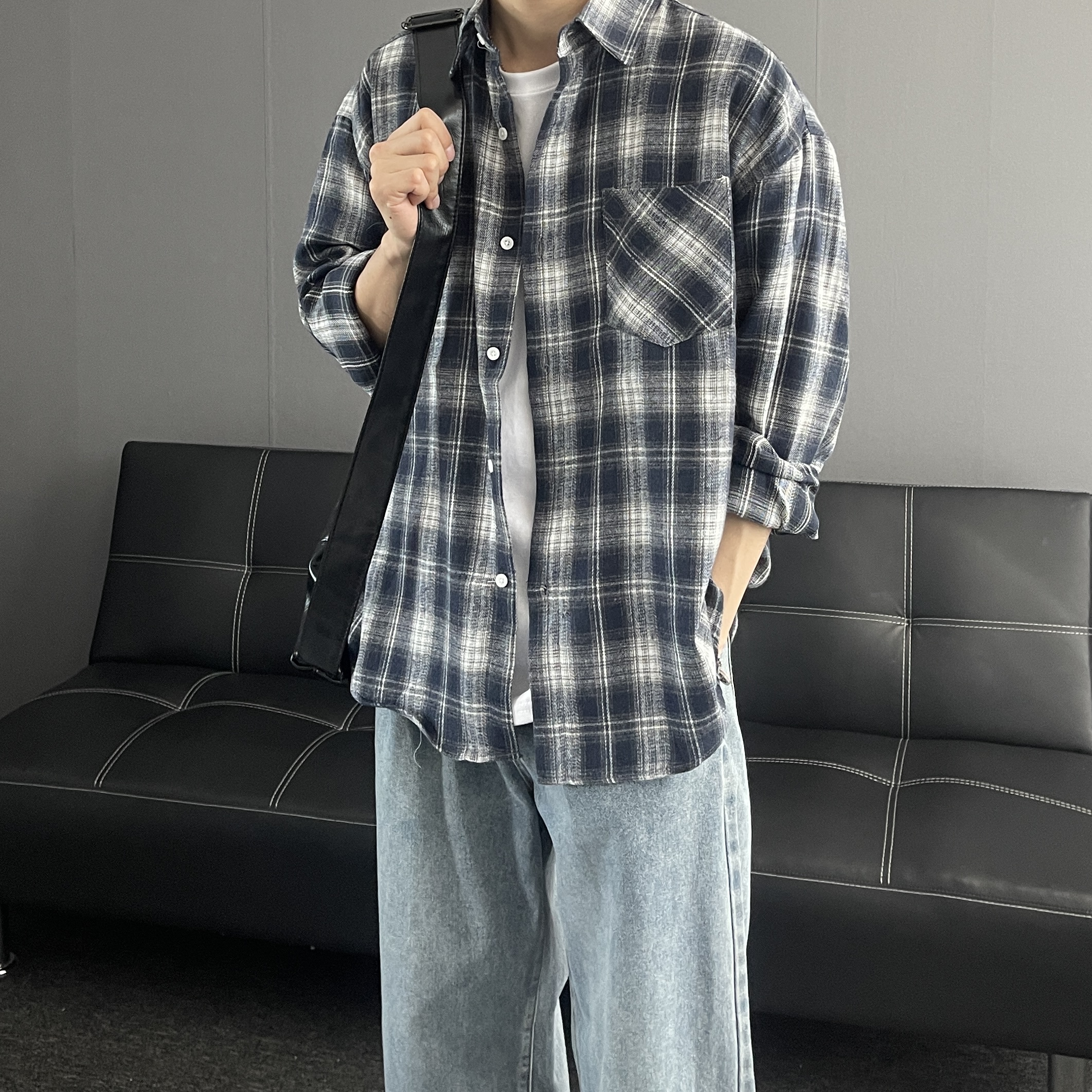 남자체크셔츠 남자체크남방 이미지 7