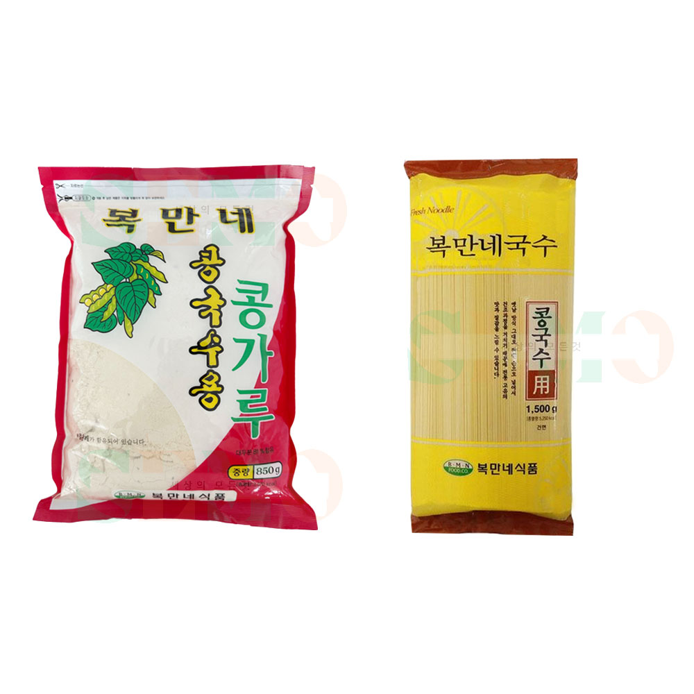 복만네콩국수세트1 콩국수용 중면 1.5kg 콩가루 850g : SEMOthings
