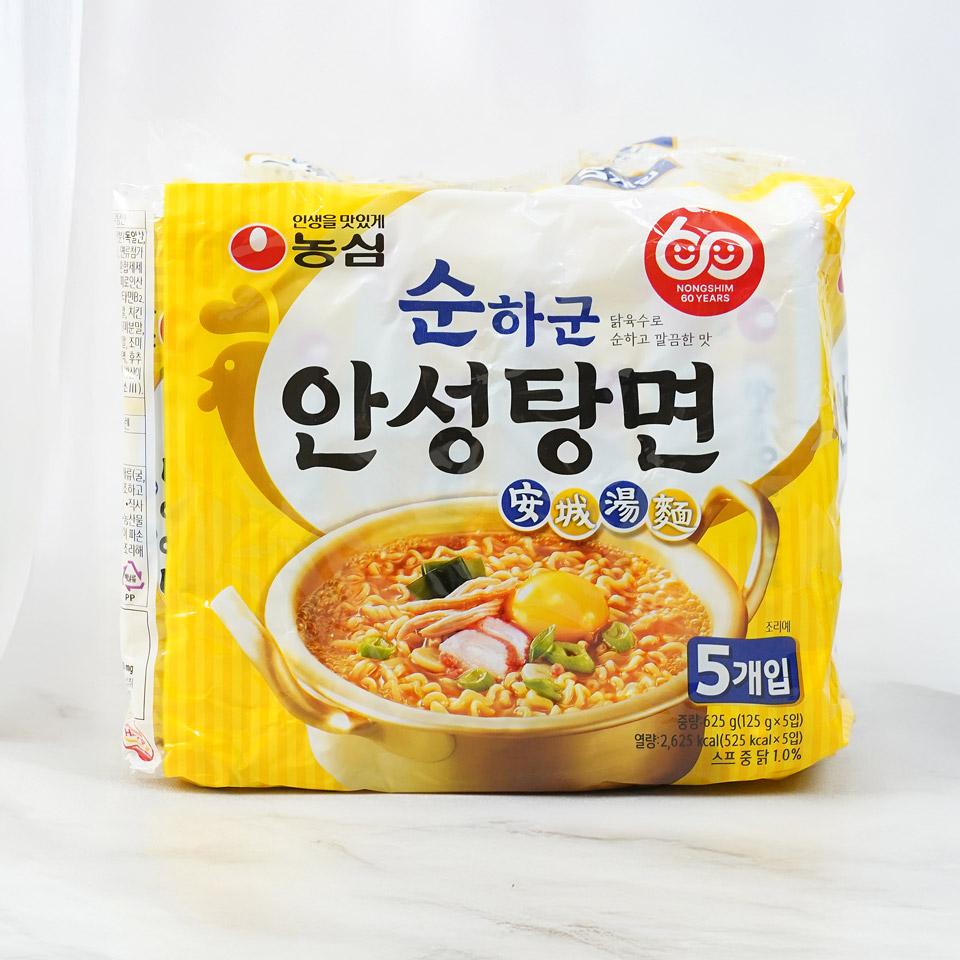 메가마트 농심 순하군 안성탕면(멀티팩) 125gx5 - 메인 이미지