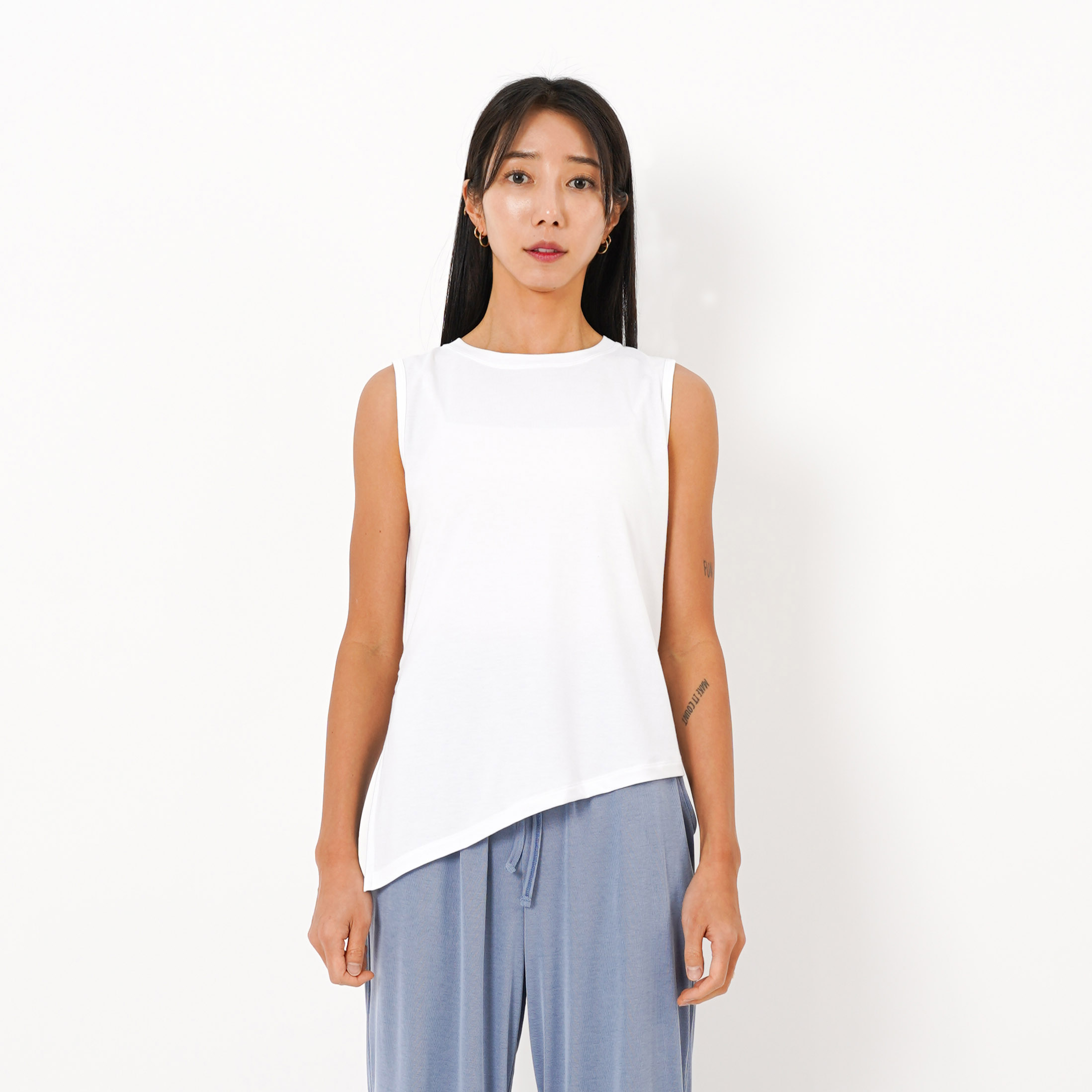 유주얼 데일리 요가 나시 커버업 요가탑 필라테스복 2color - 상세 이미지 5