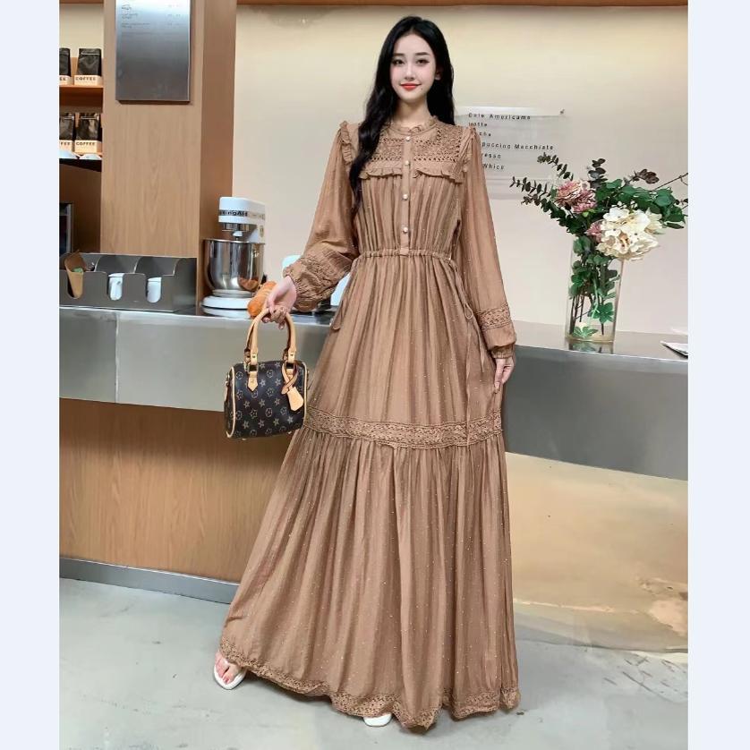 우아한 원피스 여성복 하이엔드 디자인 드레스 슈퍼 선녀 숲 시리즈 하객룩 - 상세 이미지 2