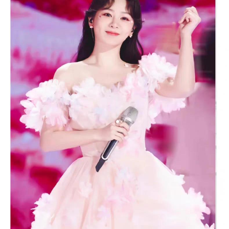 연주회 드레스 이브닝 브라이덜샤워 파티룩 슈퍼 요정 고급 경쾌한 럭셔리 꽃선녀 웨딩 촬영 - 상세 이미지 4
