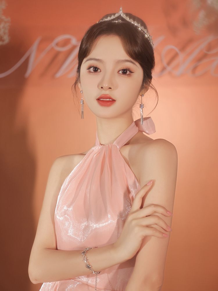 연주회 드레스 이브닝 브라이덜샤워 파티룩 여성 스커트 세 성인 행사 가벼운 럭 웨딩 촬영 - 상세 이미지 4