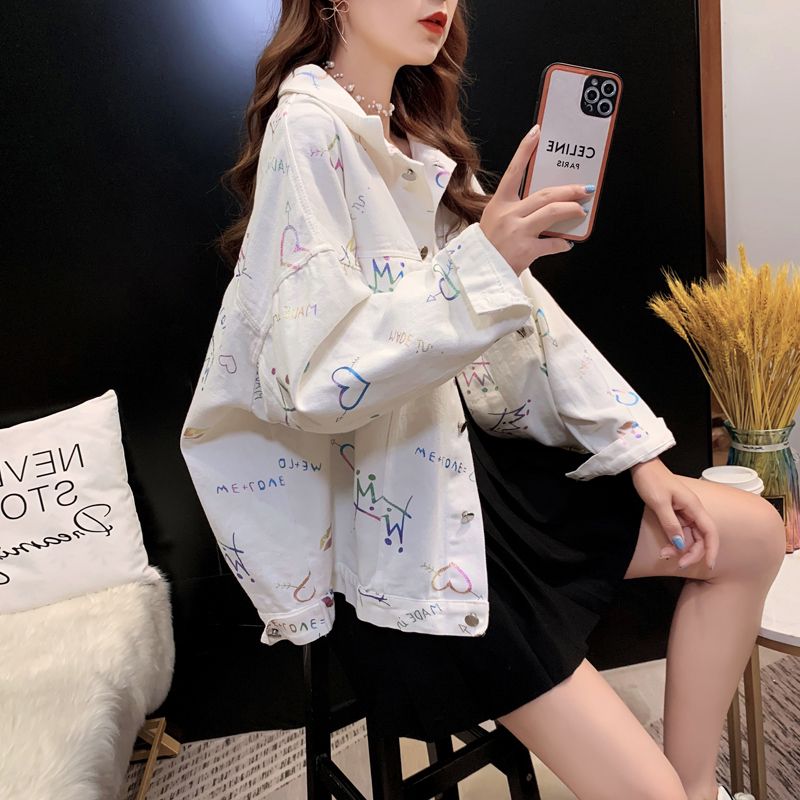 모던 나비 숏 여성 오버핏 아우터 깔끔 패션 루즈핏 겨울 귀여운 데님 페미닌 : 금해솔글로벌