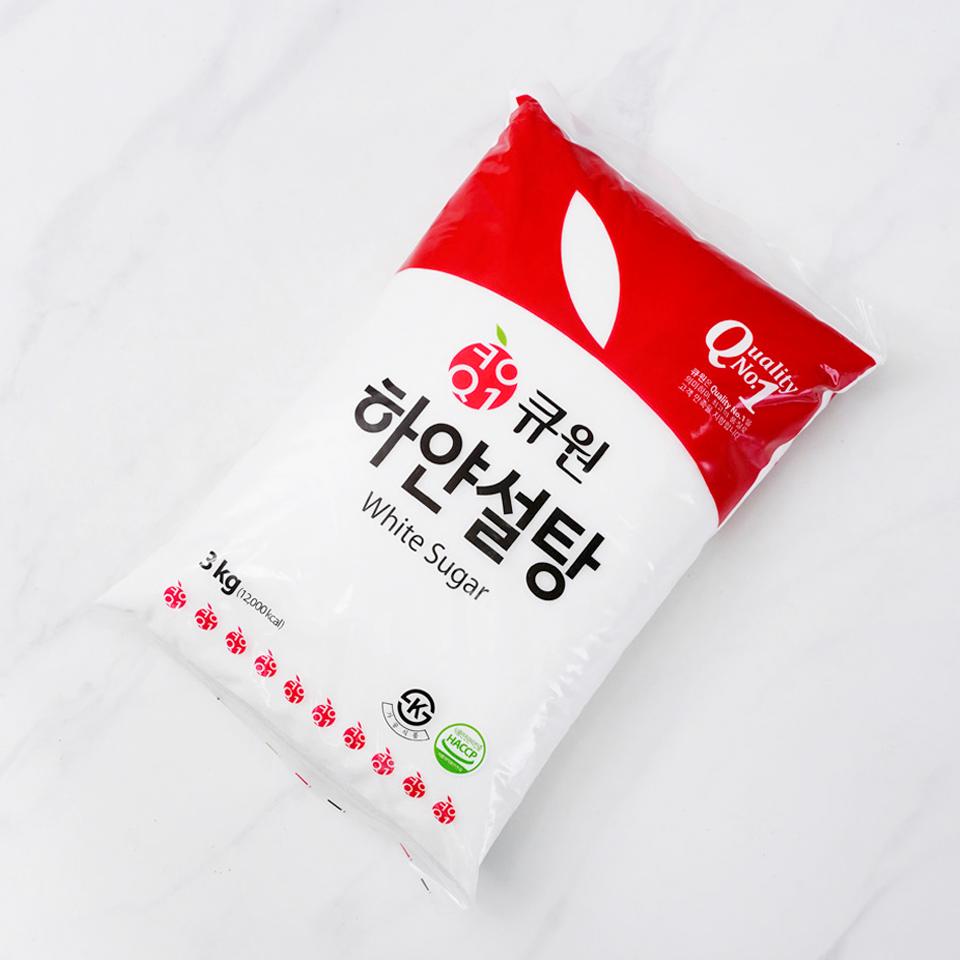 메가마트 삼양사 큐원 하얀설탕 3kg - 상세 이미지 2