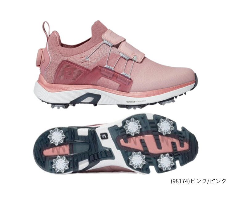 풋조이 FOOTJOY 여성 하이퍼플렉스 보아 골프화 3E 와이드 핑크 - 메인 이미지
