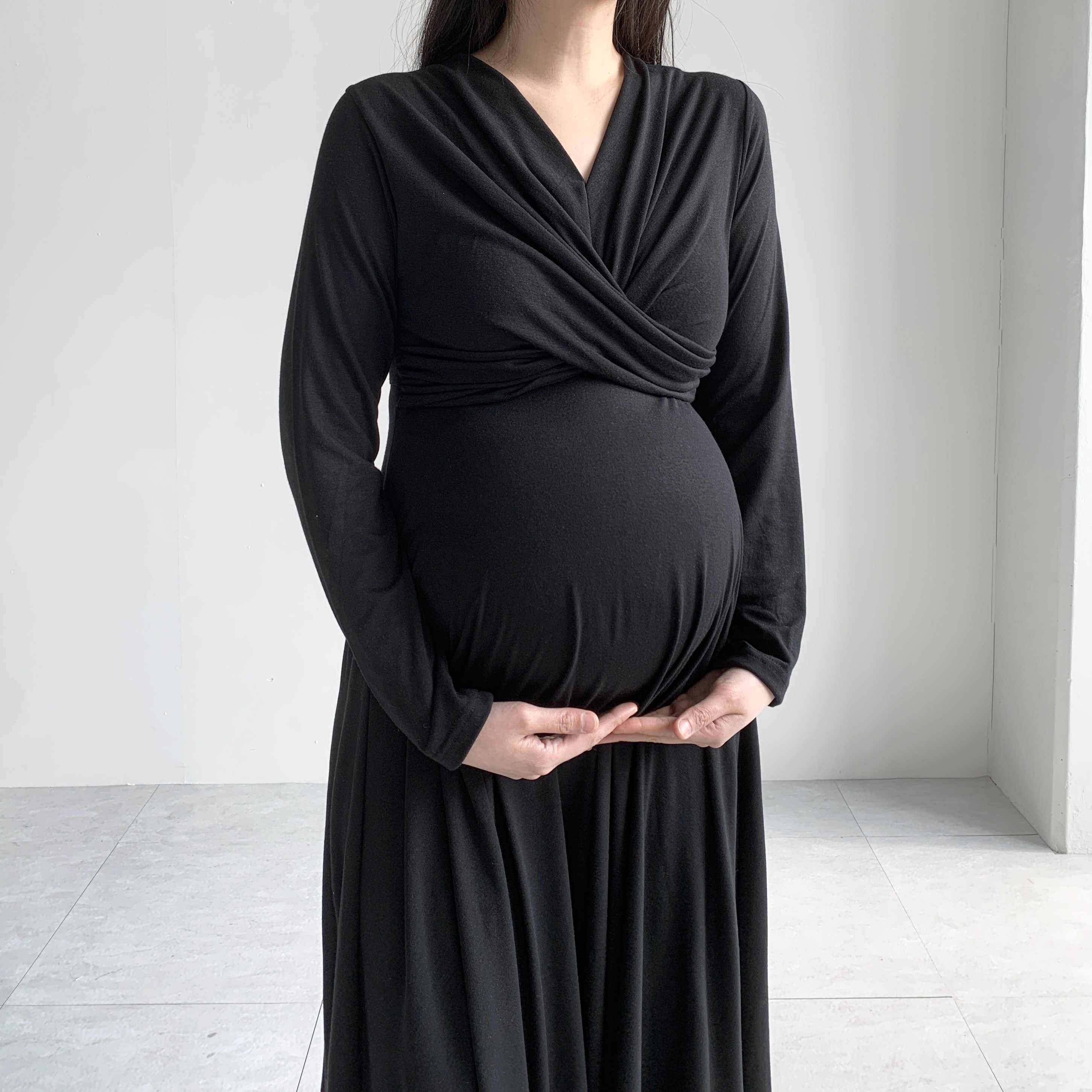 주수원피스 만삭촬영원피스 임산부 만삭사진 옷 - 상품 이미지
