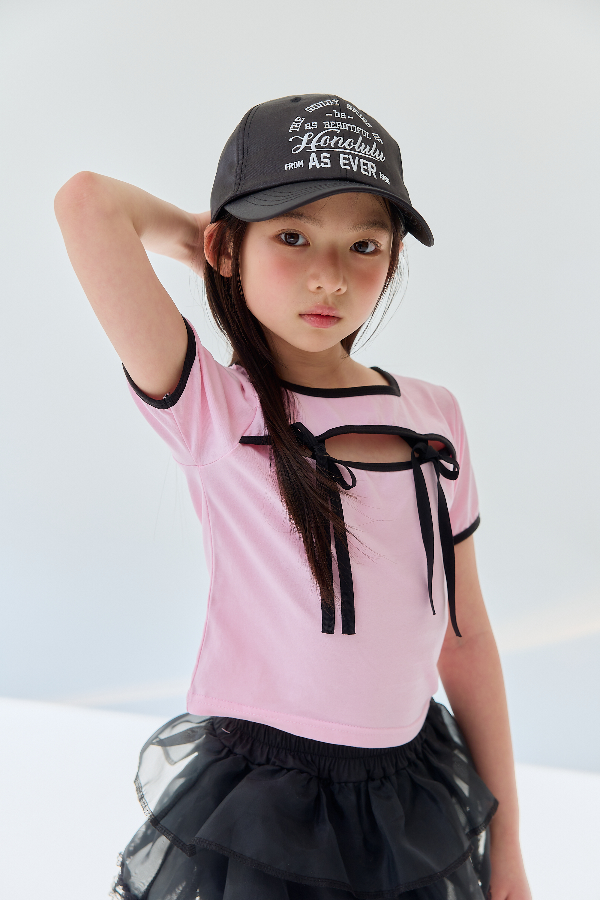 릴라 나나리본티 25여름 주니어의류 여아반팔 아동여름상의 여아방송댄스 - 상품 이미지