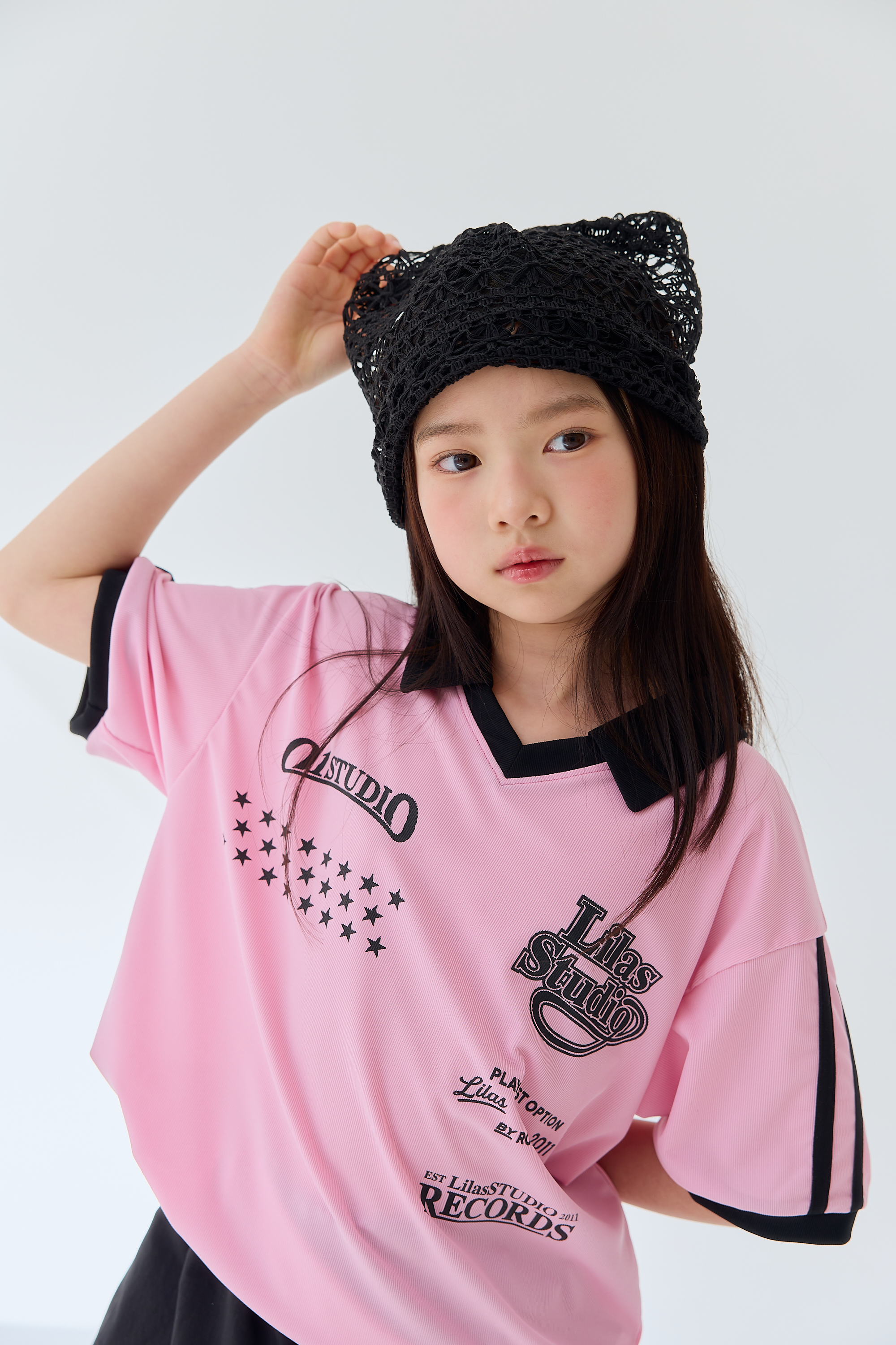 릴라 카라롱티 25여름 주니어의류 여아반팔 아동여름상의 여아방송댄스 - 상품 이미지