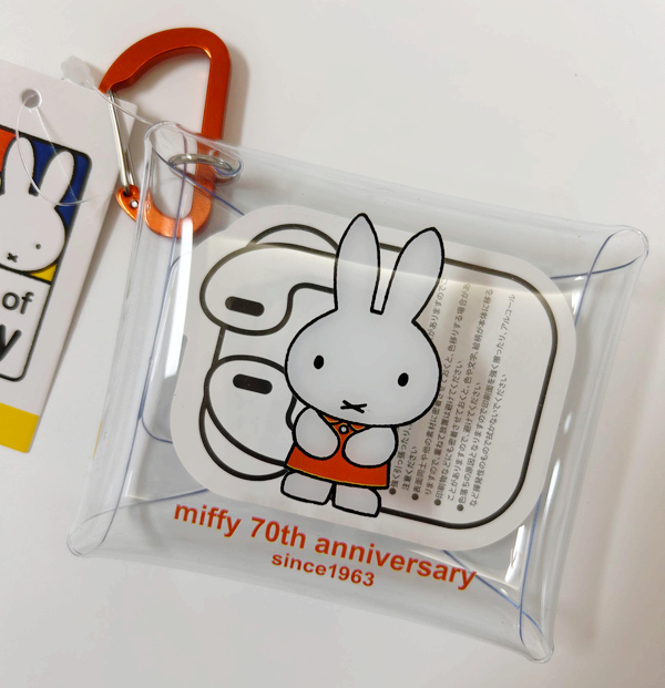 미피 70주년 한정판 PVC 투명 파우치 카라비너 포함 미니 케이스 - 상세 이미지 4