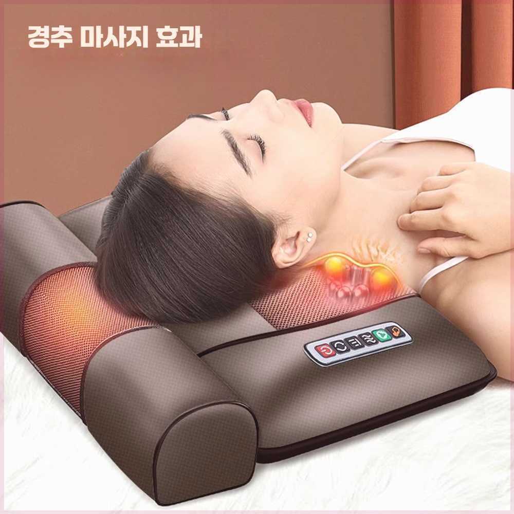 전신 마사지 안마 매트 가정용 누워서 하는 안마기 프리미엄 가죽+분리 베개 - 상세 이미지 5