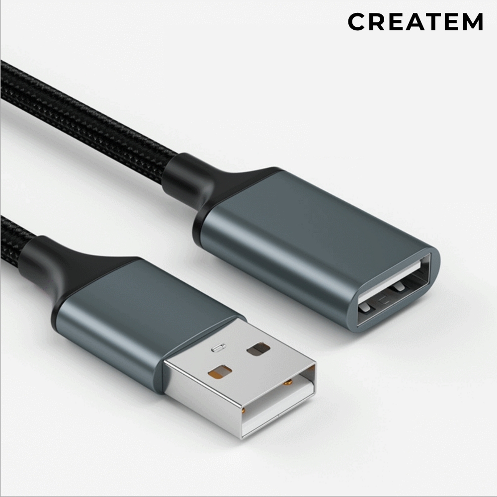 고급 편조 USB 연장 케이블 (키보드/마우스/프린터 유에스비 연장선) 1m, 1개