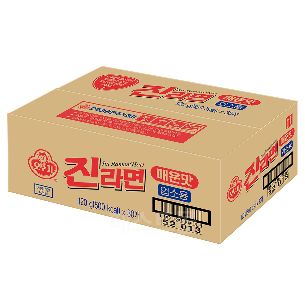 오뚜기 진라면 매운맛 업소용벌크(120g X 30개) 1박스 : 패스트몰 스토어