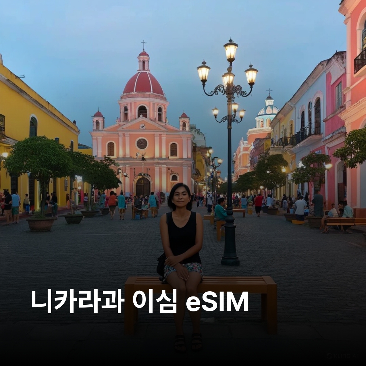 니카라과 로컬망 이심 eSIM Tigo LTE 마나과 그라나다 레온 니카라과 호수 마사야 화산 국립공원 산후안델수르 코른 아일랜드 이심통 - 메인 이미지