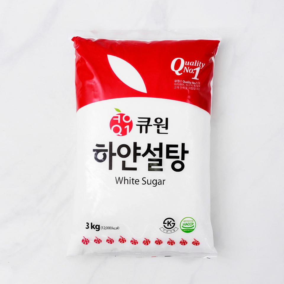 메가마트 삼양사 큐원 하얀설탕 3kg - 상품 이미지