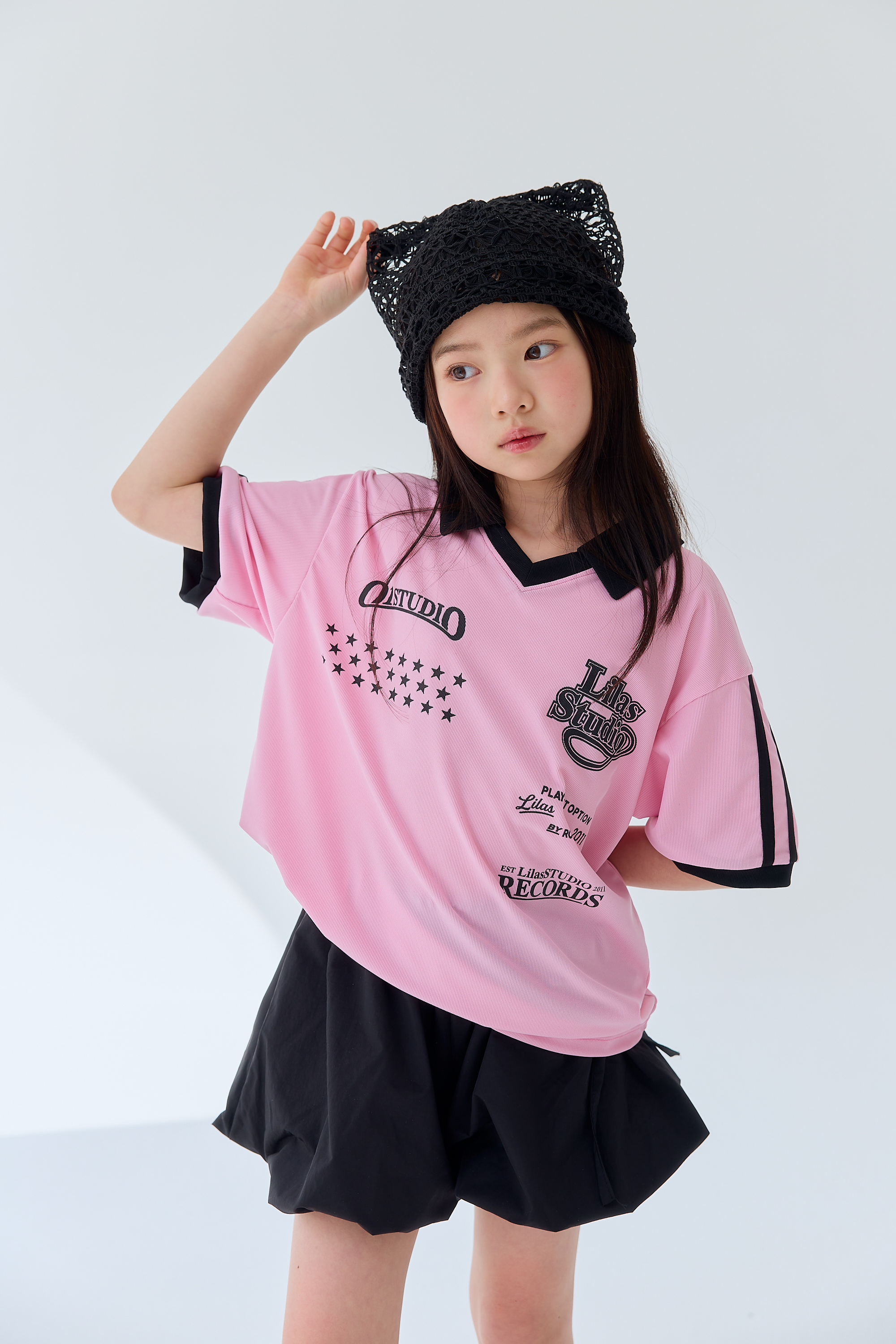 릴라 카라롱티 25여름 주니어의류 여아반팔 아동여름상의 여아방송댄스 - 상세 이미지 3