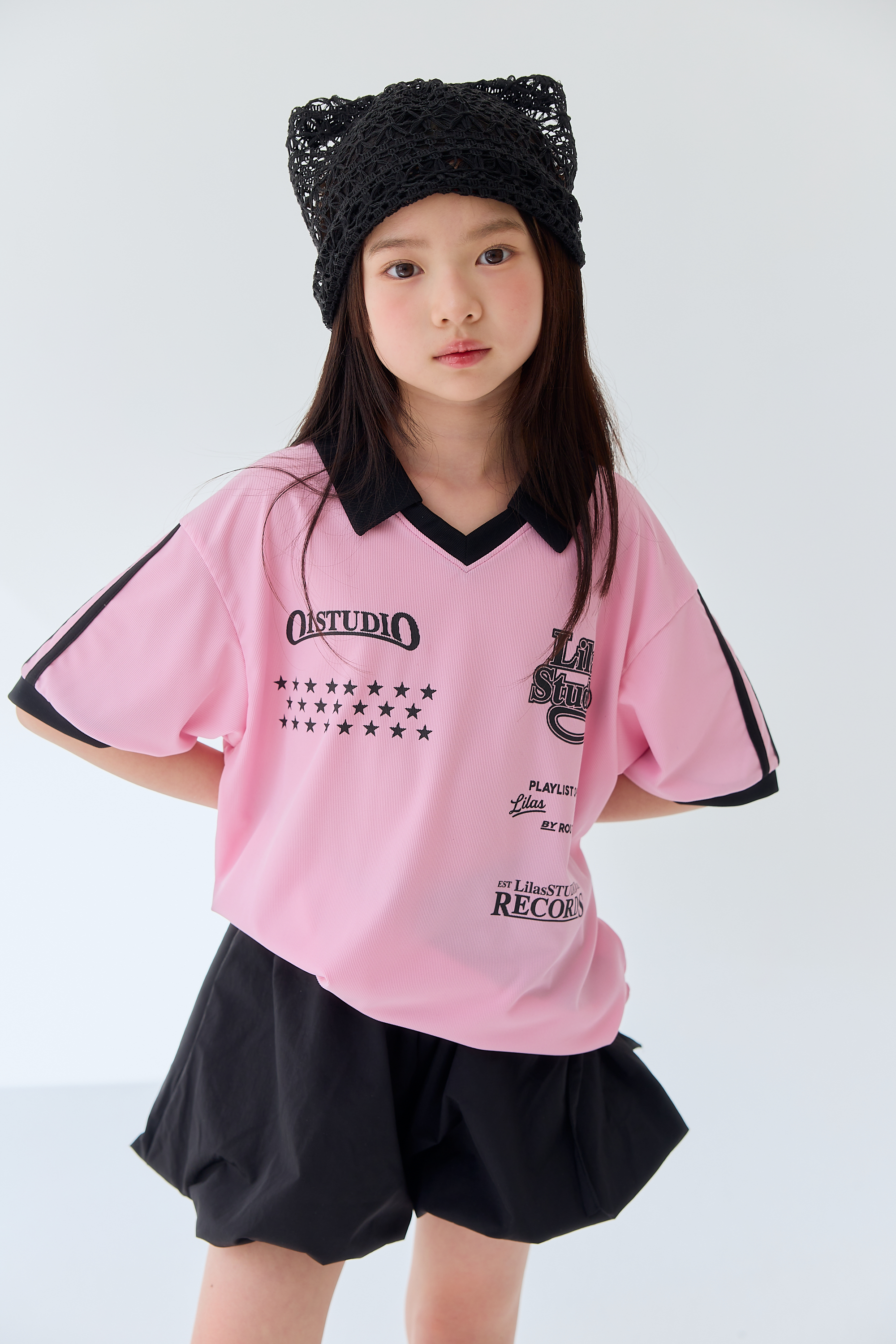 릴라 카라롱티 25여름 주니어의류 여아반팔 아동여름상의 여아방송댄스 - 상세 이미지 2