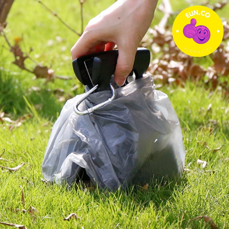 간편한 강아지 배변 집게 배변통 산책 준비물 외출용품 응가 치우기