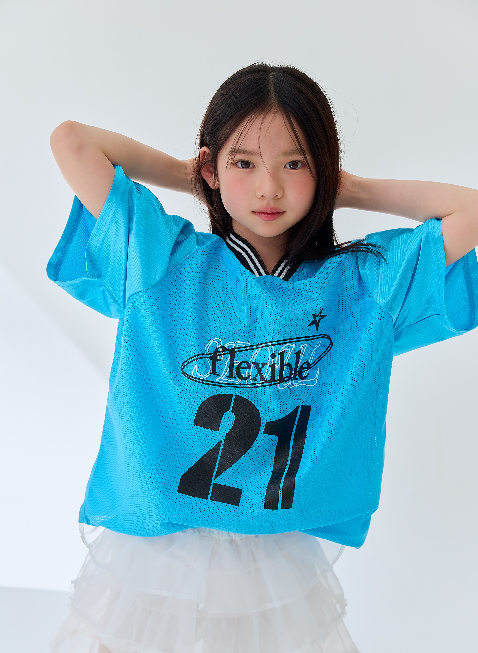 릴라 플렉스롱티 25여름 주니어의류 여아반팔 아동여름상의 여아방송댄스 - 상품 이미지