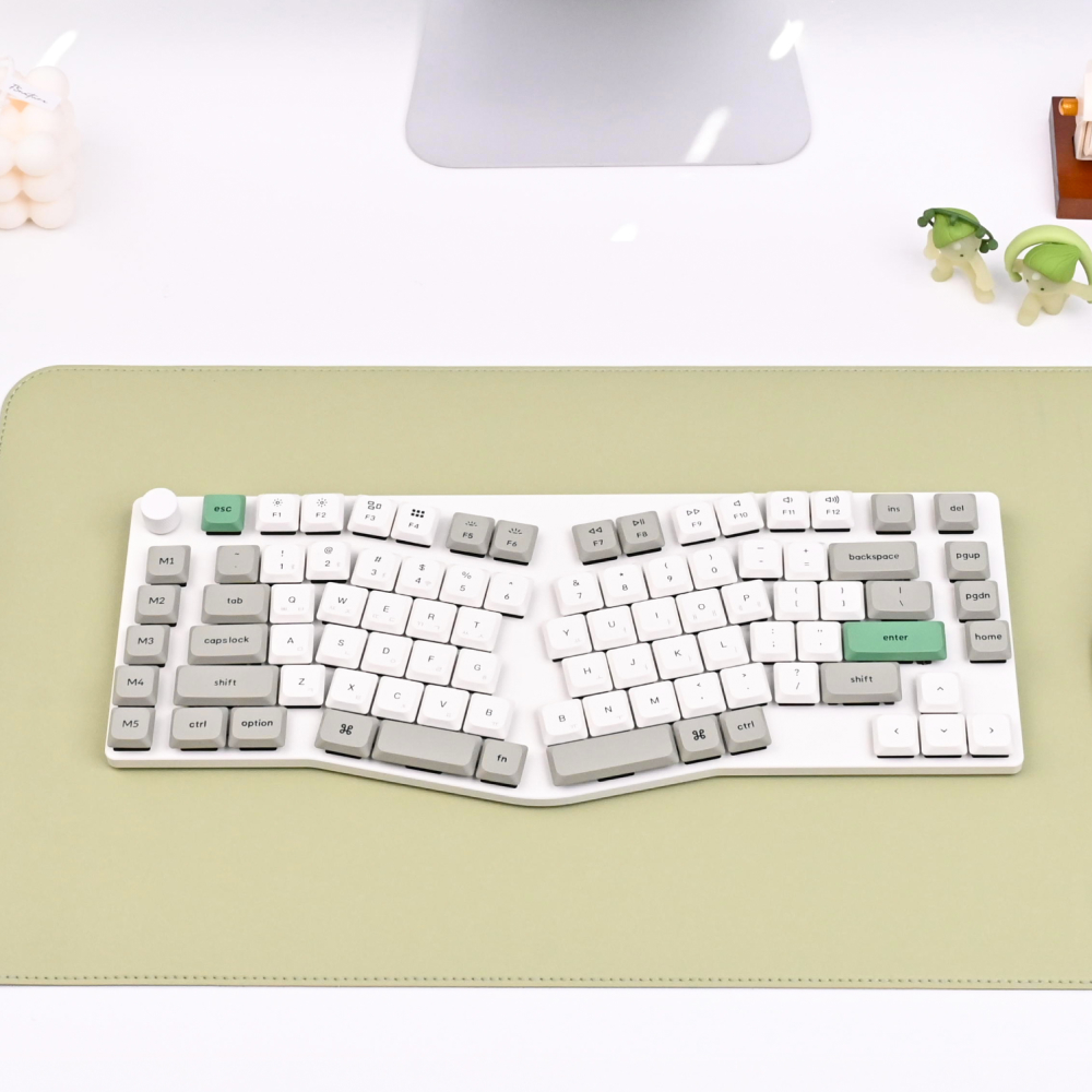 키크론 K15 PRO MAX 슬림 인체공학 키보드 손목보호 쉘 화이트, 저소음 적축