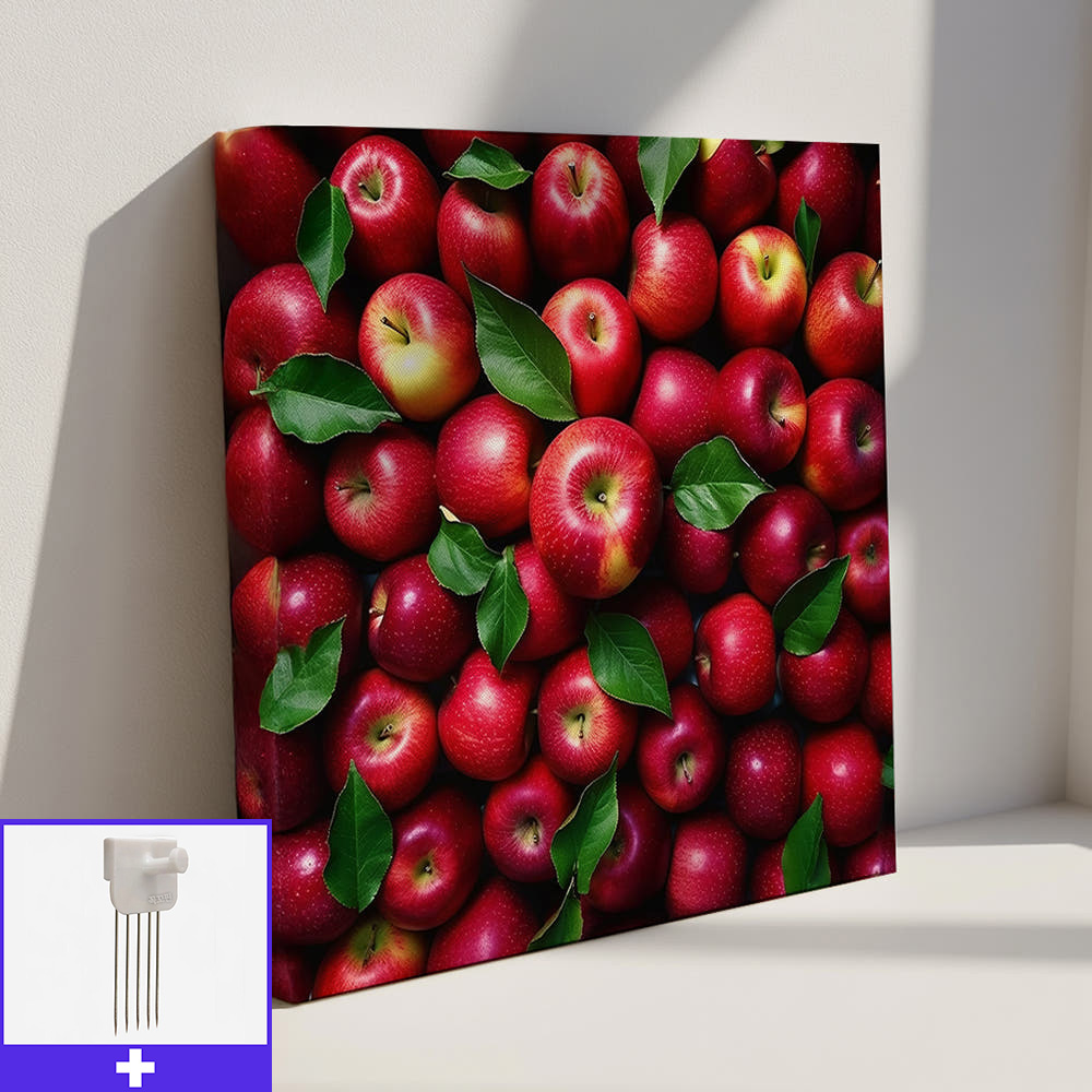 금전운 빨간 사과 45x45cm 캔버스 액자 사과그림 인테리어 - 상품 이미지