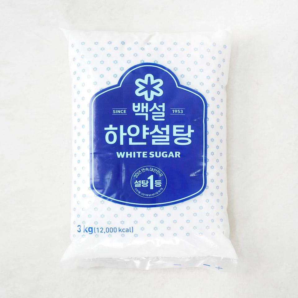 메가마트 CJ 백설 하얀설탕 3kg - 메인 이미지