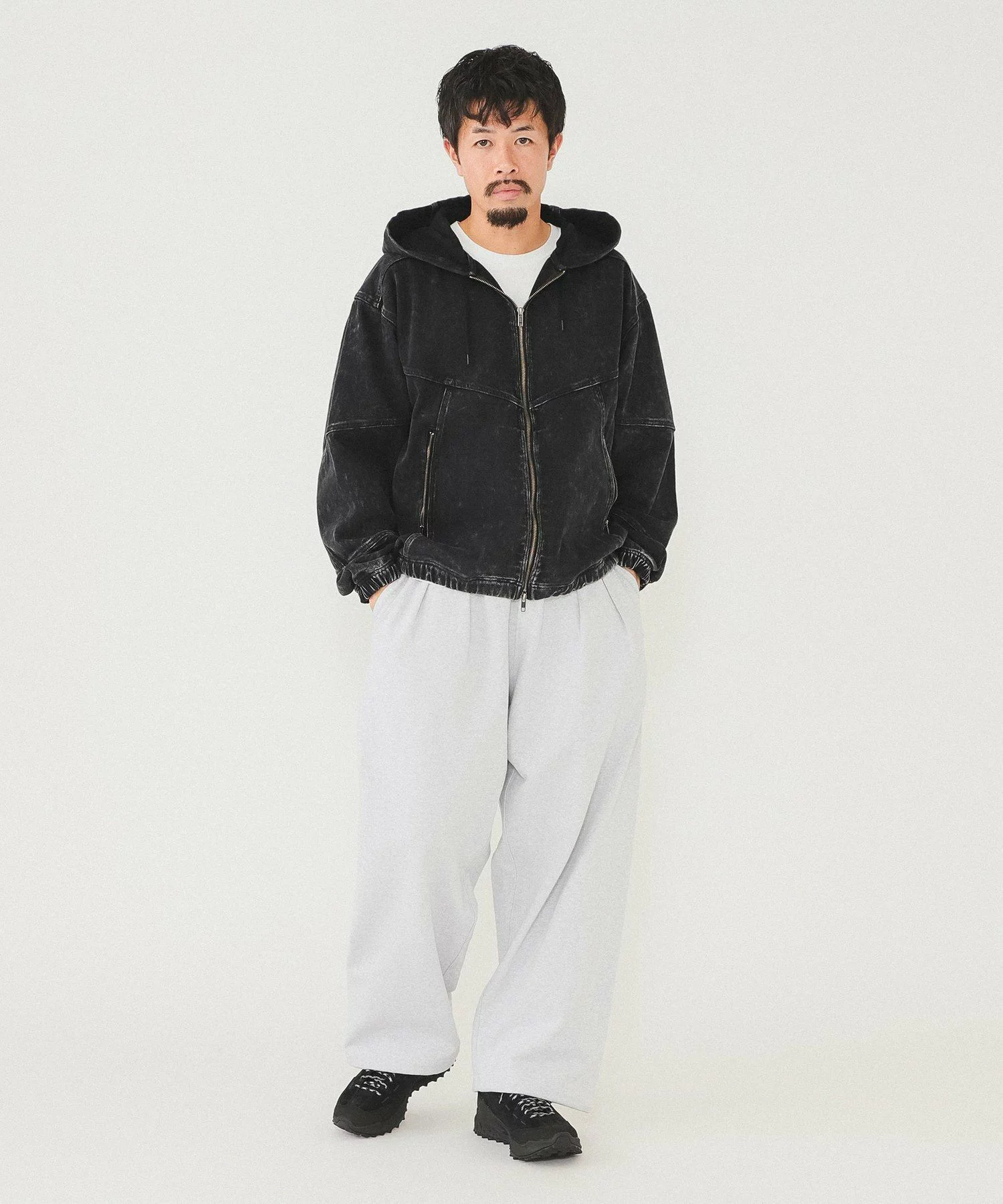 빔즈 BEAMS 페이드 지퍼 블루종 블랙 블루 2컬러 이미지 6