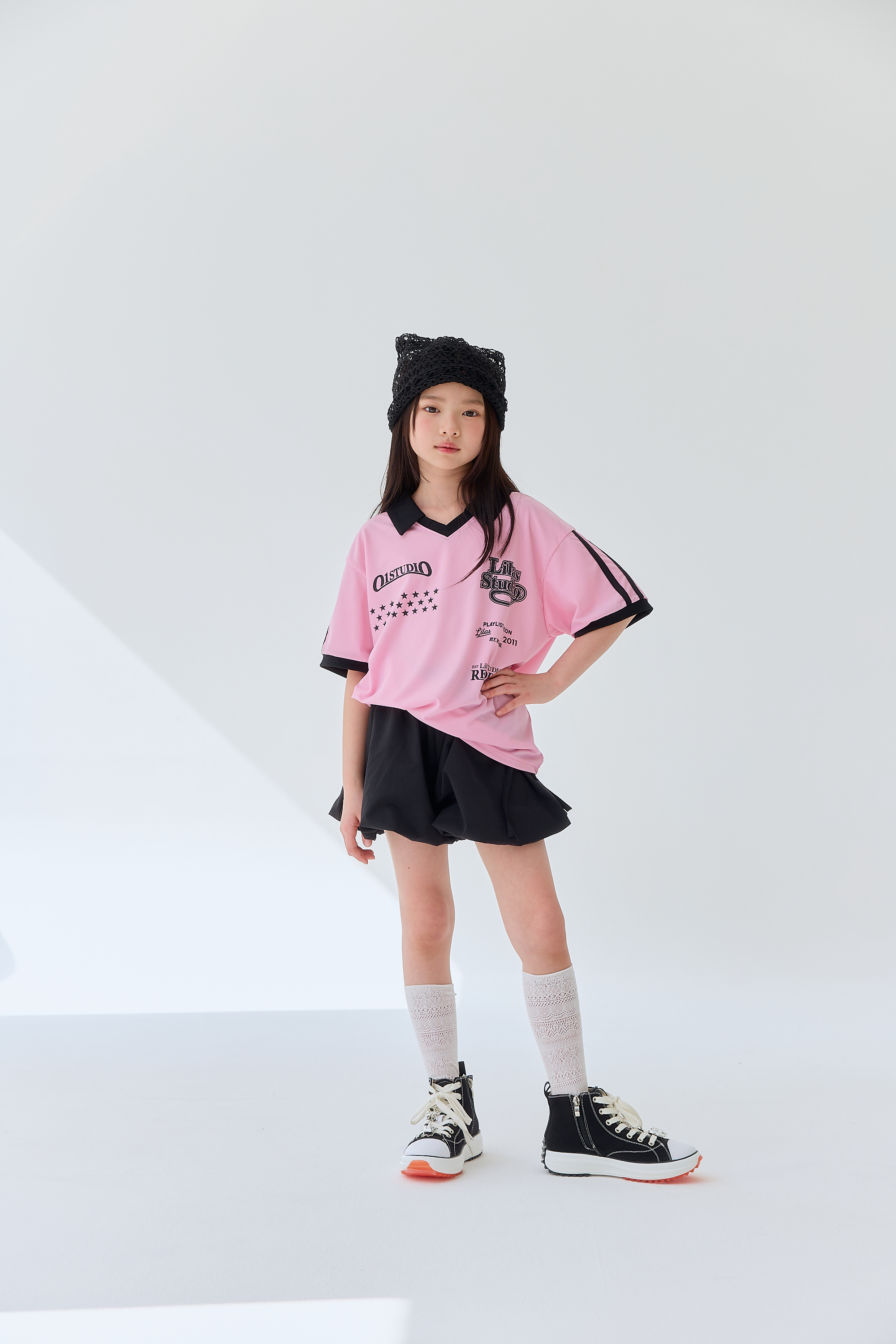 릴라 카라롱티 25여름 주니어의류 여아반팔 아동여름상의 여아방송댄스 - 상세 이미지 4