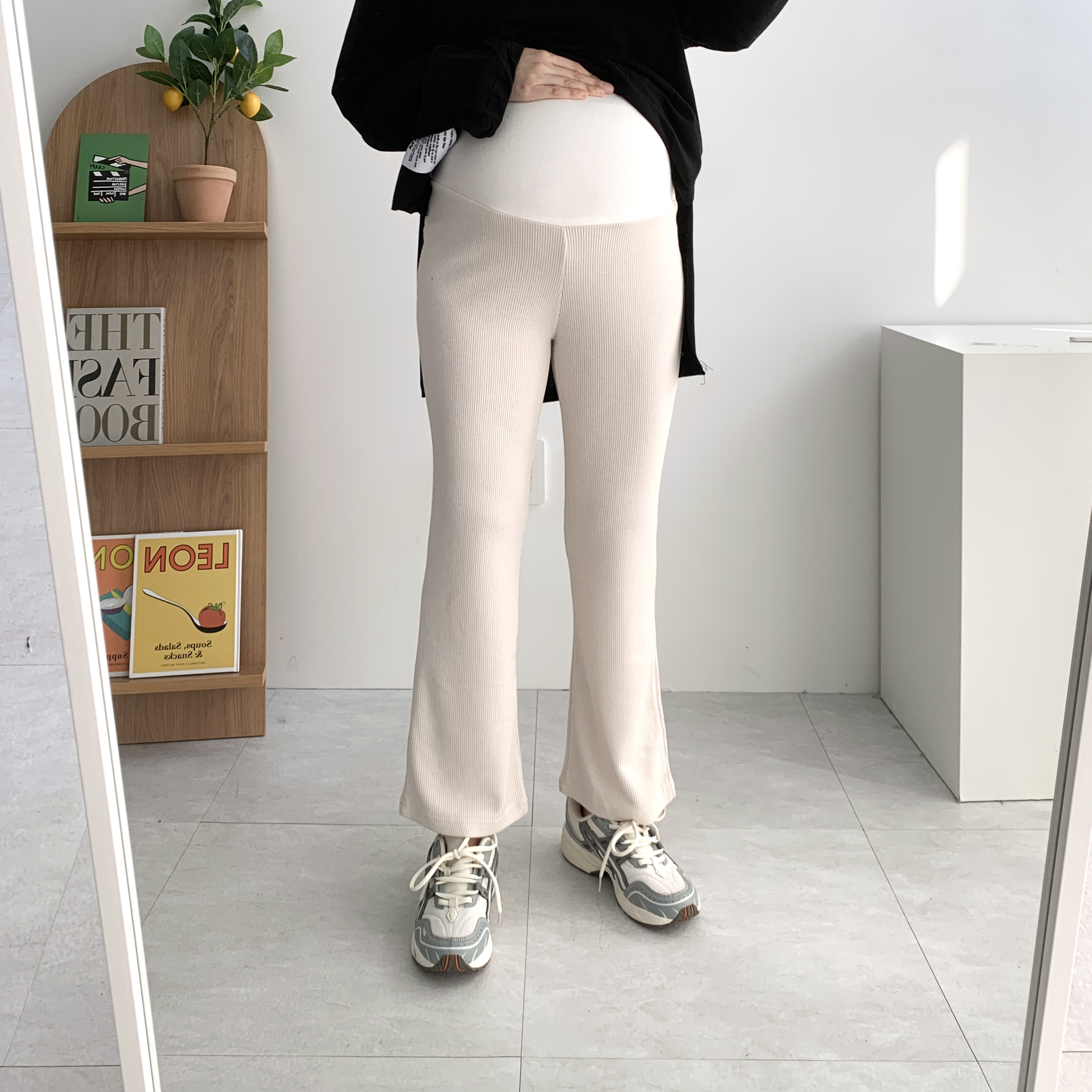 임산부출근룩 임산부바지 임산부부츠컷 팬츠 봄 여름 - 상품 이미지
